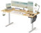 SONGMICS Höhenverstellbarer Schreibtisch elektrisch, 160 x 70 cm, Verstellbarer Tisch, Memory-Funktion für 4 Höhen, für Büro, goldeichenfarben LSD136Y01