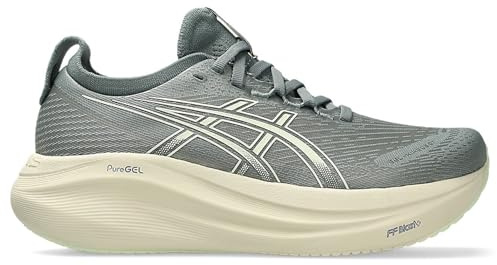 ASICS Damen Gel-Nimbus 27 Sneaker, Monument Blue Whisper Green, 39 EU