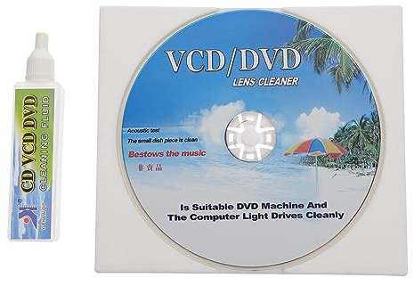 1Satz Reinigungsdisc Reinigungsflüssigkeit für CD Vcd DVD Playern Verbessert Klangqualität Verlängert