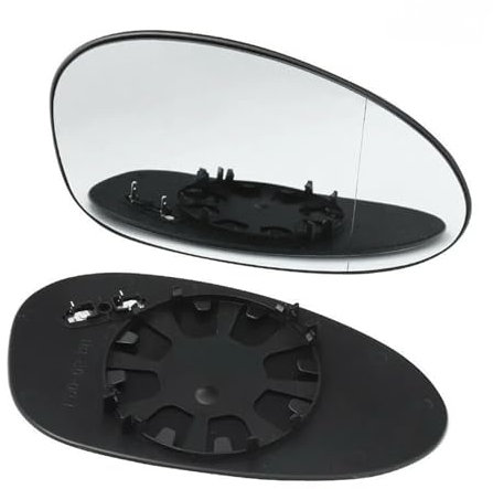CMJAHU Compatible con BMW Serie 1 E81 E82 E87 E88 / Serie 3 E46 M3 E90 51167145267 51167145268 Lente de cristal for espejo retrovisor lateral transparente con calefacción(1pc Right)