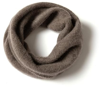 HOPETLA Cache-cou 100 % cachemire pour hommes et femmes, écharpe tricotée chaude et douce pour hommes et femmes (taupe)