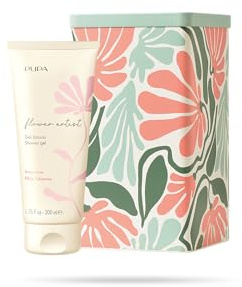 Pupa Gel Doccia Flower Artist Shower Gel Tuberosa, Muschio e Legno di Sandalo - Kit Scatola Colorata in Metallo Idonea al Contatto con gli Alimenti, Idea Regalo (005 Flirty Tuberose, 200ml)