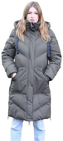 Spindle Womens Maxi Long Hooded Puffer Quilted Parka Coat Extra Long | Ladies Full Length Winter Jacket with Hood