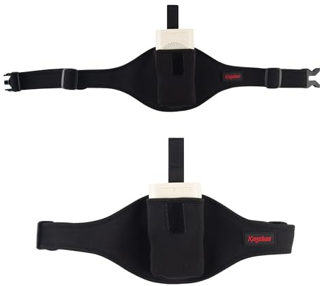 Kingshion Mic Belt for Fitness Instructors - Black Neoprene Portable Mic Holder, Waterproof & Adjustable Length Microphone Waist Belt