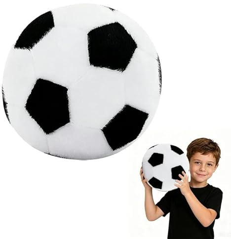KQWVZ 25cm Plüsch Fußball Spielzeug, Fußball Kuscheltier, Stoffball Plüschkissen Für Kinderzimmer Dekoration, Plüsch Football, Plüsch Fußball Kissen Für Kinder Mädchen Jungen Fußballliebhaber