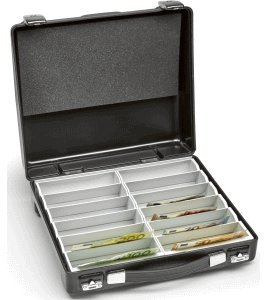Inkiess Geldtransportkoffer 12 PK/VS (BxTxH) 37,0x34,0x13,0 cm schwarz