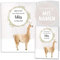 OLGS U-Heft Hüllen 3-teilig Set | Baby Tiere | Hochwertige Hüllen für Kinder Untersuchungsheft & Impfpass | Geschenkidee personalisierbar mit Namen, Geburtsdatum (Uhefthülle Set personalisiert, Lama)