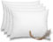wometo 4er Set Federkissen 100% Federn 30x50-330g Oeko-TEX Sofakissen Kissen Füllkissen Bezug Baumwolle weiß/Innenkissen/Kissenfüllung/kleine Kopfkissen (4 Stück)