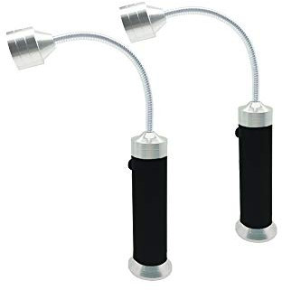 2er Pack, WeFoonLo 360 Grad Flexible Schwanenhals LED-Grillleuchte Superhelle Grillleuchte mit Magnetfuß zum Lesen, Arbeiten, Grillen im Freien Camping Notfall (Schwarz)