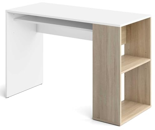 TemaHome Yale Schreibtisch, Eiche und Weiß, 114 x 50 x 75,5 cm (B x T x H)