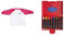 Pelikan 105353 - Malschürze Girl für Circa 6-9 Jahren mit Klettverschluss, rot & 722942 - Wachsmalstifte 665/8d dreieckig, wasserfest