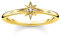 THOMAS SABO Ring Stern mit Steinen gold vergoldetes Silber TR2317-414-14-50