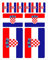 Generisch 10 Stück Flaggen Aufkleber Kroatien Set | Sticker Croatia Autoaufkleber