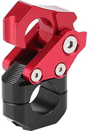 Gancio per Moto Aramox, Gancio per Casco Pieghevole Universale Gancio Portapacchi per Casco Motociclista Porta Casco per Manubrio Moto 0,86 Pollici(Rosso)