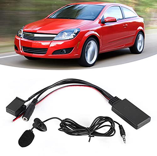 Ladegerät AUX-Audiokabel, ABS 12-poliger Stecker AUX-IN-Audiokabeladapter Autoradio Bluetooth-Mikrofon Passend für Opel CD30 CDC40 CD70 DVD90
