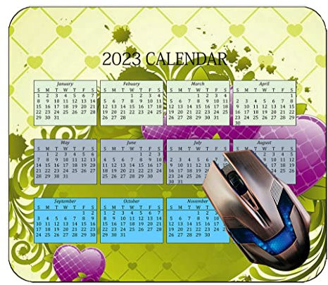 YENDOSTEEN 2023 Kalender Mauspad, Blütenblätter helle weiche Mauspads MX348