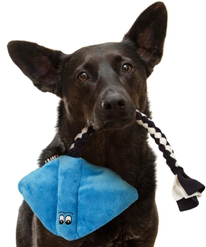 FAVPET Plüsch Hunde Spielzeug Rochen, Robustes Hundespielzeug Quietschend Große und Kleine Hunde, Quietschendes Spielzeug Plüschtier, Lustiges Hundespielzeug Welpen Plüsch (Blau)