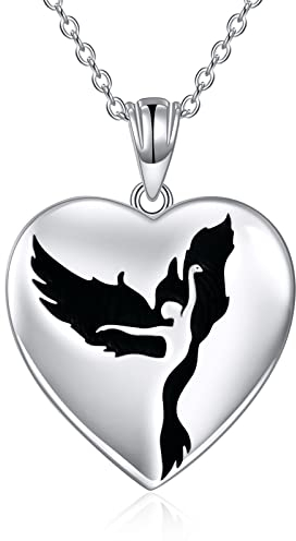 YAFEINI Phoenix Halskette Mädchen Anhänger 925 Sterling Silber Schmuck Geschenke für Damen Mädchen