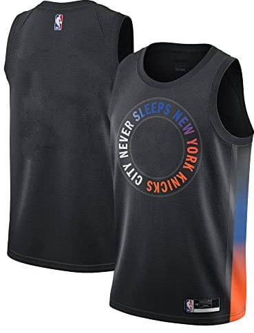 New York Knicks Blank Youth 8-20 Black City Edition Swingman Trikot, Schwarz, L