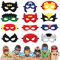 Tiermasken Für Kinder,Kindermasken Tiere,Tiermasken Zum Ausmalen,Tiermasken Für Kinder Filz,Masken Kinder Geburtstag,Maske Tier,Dschungel Party Deko,Maske Filz Tiere (Superhero)