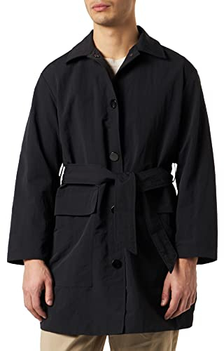 Armani Exchange Unisex Sustainable, Cross Gender, Removable Waist Belt Parka, Schwarz, XS EU