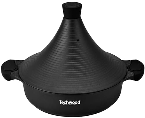Techwood TAJINE Ø28CM ALUMINIUM ET PORCELAINE Noir TAJ-249, 28