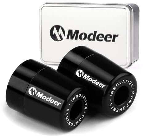 Modeer Lenkergriff Für Z250 Z300 Z400 Z650 Z750 Z800 Z900 Z1000 Motorrad CNC Aluminium Lenkerenden Plug Balance Pad Zubehör (Schwarz)