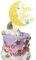 Arthsdite Tortenaufsatz mit Aufschrift Two The Moon, für Babyparty, 2. Geburtstag, Party-Dekoration, goldfarbener Glitzer