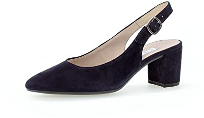 Gabor Women Court Shoes, Ladies Slingback Court Shoes,Office Pumps,Comfortable,Slingback,Leather,Ankle Strap,Office,Blue (atlantik),40 EU / 6.5 UK