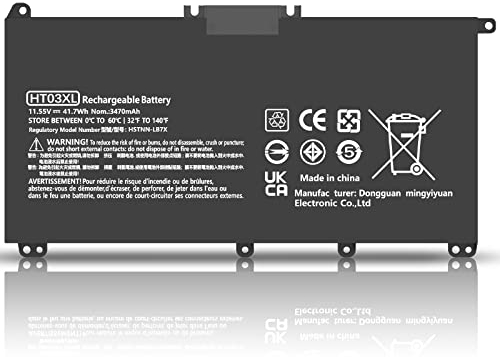 HT03XL-Batería para Portátil HP Pavilion x360 14-DK 14-DF 14-CF 14-CE 15-da0xxx 15-cs0xxx 15-DB 15-CW 15-CR Series 15-CS0053CL 15-DA0014DX 15-DW0033NR HT03041XL HSTNN-DBB 8R HSTNN-UB7J L11119-855