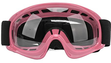 Changor Motorradbrille für Kinder , Skibrille für Kinder , professionell , winddicht , für Fahrrad , schmutzabweisend , für Skifahren (Rosa)