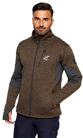 RevolutionRace Fusion Fleece für Herren, perfekt für Wanderungen und Outdoor-Abenteuer, Mud, S