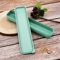 OriGlam 1 contenitore per posate da viaggio in paglia di grano, riutilizzabile, portatile, per picnic, campeggio (verde)