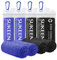 Kühlhandtuch Kühlendes Handtuch Kühltuch für Sofortige Kühlung mit 4 Wasserdichten Beuteln Mikrofaser Sporthandtuch für Fitness Camping Wandern Yoga Golf Reisen (2black+2dark Blue, 4 stück)