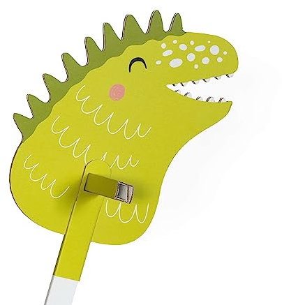 FOLDZILLA Steckenpferd aus Pappe 115 x 40 x 25 cm Hobbyhorse Stockpferd - Dino Stegosaurus