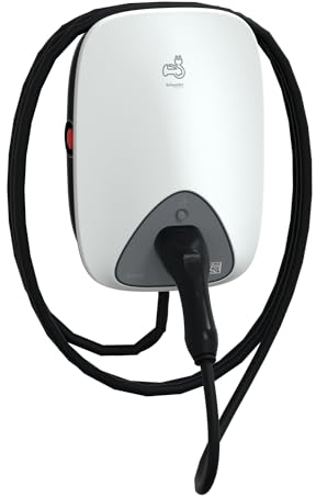 Schneider Electric Home Smart Wallbox 11KW, Funktioniert mit Wiser Smart Home, T2 Kabel Ladestation für Elektrofahrzeuge, 6mA Erkennung, IP55, IK10