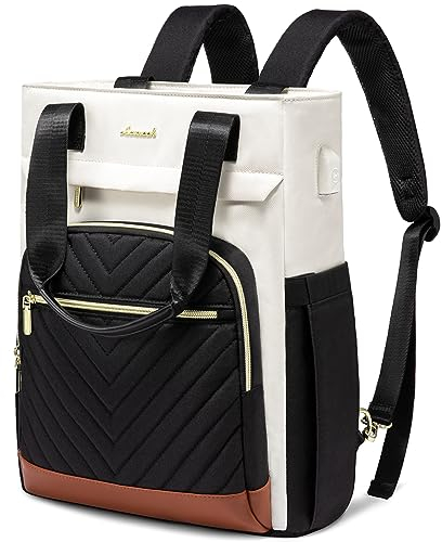 LOVEVOOK Rucksack Damen Handtasche 2 in 1 15.6 Zoll Laptop Schulrucksack Teenager Mädchen Schultasche Reiserucksack Wasserdicht Backpack Women Elegant Arbeitstasche Modern Tagesrucksack für Uni Travel