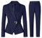 Duohropke Hosenanzug Damen Festlich Elegant Business Hosenanzüge 2 Teiler Abendrobe Outfit Set Langarm Anzugjacke und Anzughosen Zweiteilig Büro Slimfit Formal Modern Festlicher Suit Abendanzug
