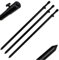 3 Stück Rutenhalter Bankstick Alu 40-70cm 19/16mm schwarz