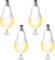 Lot de 4 ampoules LED avec détecteur de mouvement PIR E27 12 W blanc chaud 3000 K Capteur de lumière Ampoule à économie d'énergie pour couloir