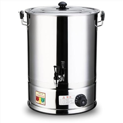 ZMIN Electric Catering Urn, Hot Water Boiler, Stainless Steel Tea Urn for Home Brewing Commercial Or Office Use,A,40L