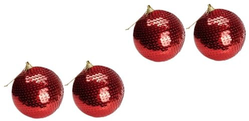 Ciieeo 4 Stück Christbaumkugeln DIY weihnachtshandwerk Christbaumschmuck weihnachtsdeko Christmas Tree Ornaments Dekor Pailletten Weihnachtskugeln Weihnachtsbaum-Anhänger