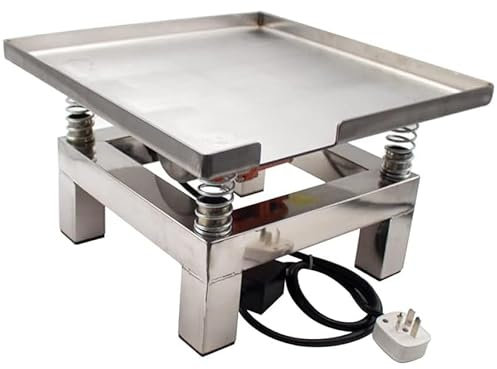 Amhuui Petite Table Vibrante en Béton, Table Vibrante en Béton Petit Banc D'essai Vibrant Mini Table Vibrante en Acier Inoxydable, Vibrato À Plaque Plate en Béton 3000 TR/Min, 35 * 35cm
