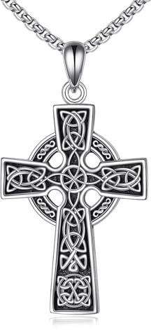 Vadmans Croce Celtica Collana in Argento Sterling Ciondolo Nodo Stregato Gioielli Cristiani Regalo per le Donne