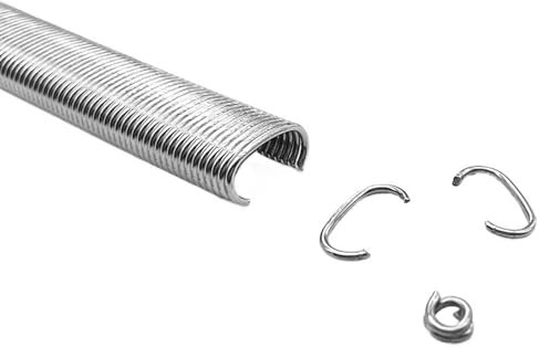 5000 PCS/Pack Galvanized Steel SC760 16 Gauge C Ring Staples 1/2 Inside Crown 5/8 Outside Crown Hog Ring Staples C Rings Galvanized Steel Hog Rings Collated Staples for Staple Gun