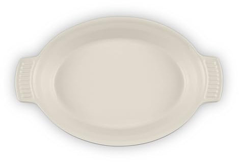 Barbary & Oak BO875002CRM Foundry Oval Oven Dish, Ceramic Stoneware with Glazed Interior, Dishwasher Safe, Camembert Cream