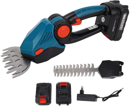 Srliya 21-V-Akku-Heckenscheren-Set, 22.000 U/min, Tragbarer Elektrischer Strauchschneider-Satz mit 1,5-Ah- (EU-Stecker)