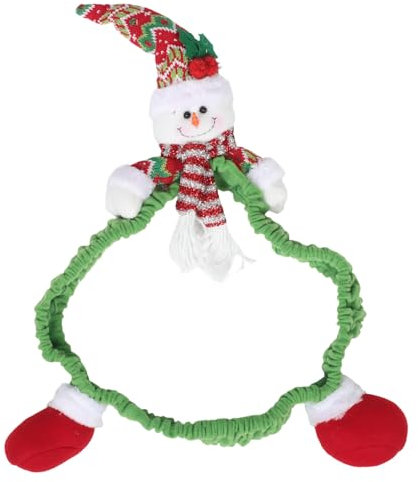 Housoutil Snowman Computer Dust Jacket Elastic Monitor Cover for Xmas Protective Computer Screen Decoration Office Snowman Monitor Border Sleeve for Xmas Decorations