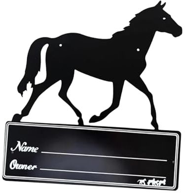 harayaa Namensschild für, Namensschild für Pferde, vielseitige Zimmerdekoration im Western-Stil, 25,9 x 26,9 cm