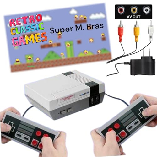 GAMENEXT – Mini console de jeu vidéo rétro classique intégrée avec 620 jeux, console de mode double joueurs avec 2 manettes, jeux portables pour enfants et adultes